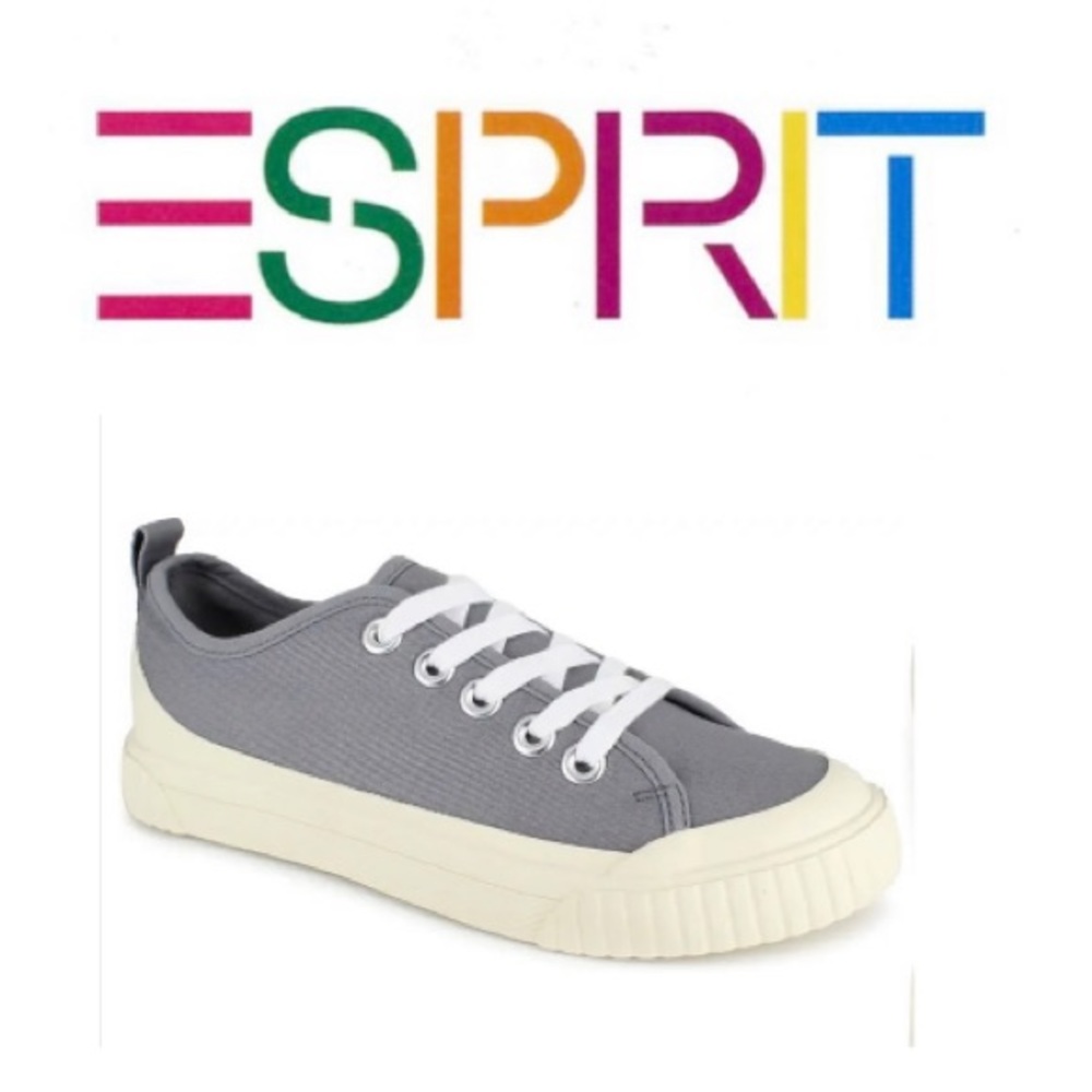 NIB, Lucy Low Top Sneakers by ESPRIT, Women’s Size 8, in Grey